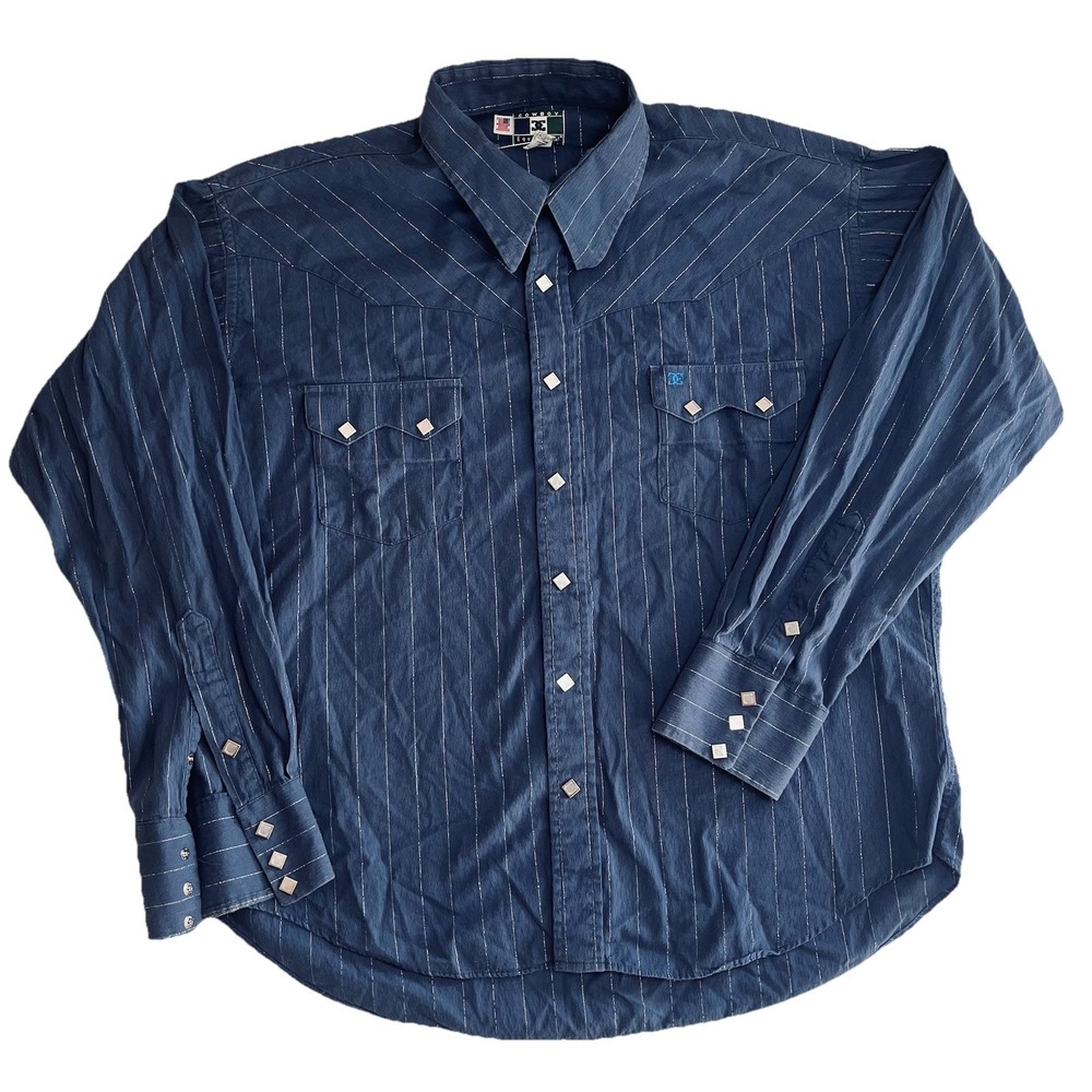 Vintage Cowboy Equipment Shirt Mens Large  Pearl Snap Urban Cowboy Rodeo‎